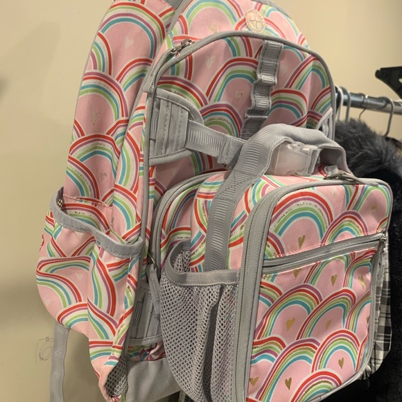 Pottery barn kids girls Mackenzie large backpack and classic lunch box euc - Picture 7 of 10